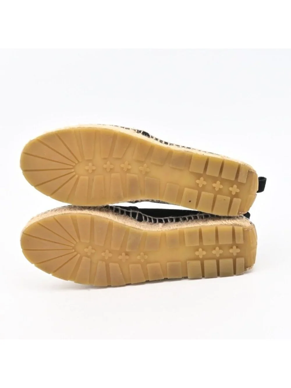 Balenciaga Slip Ons Black Beige Espadrille